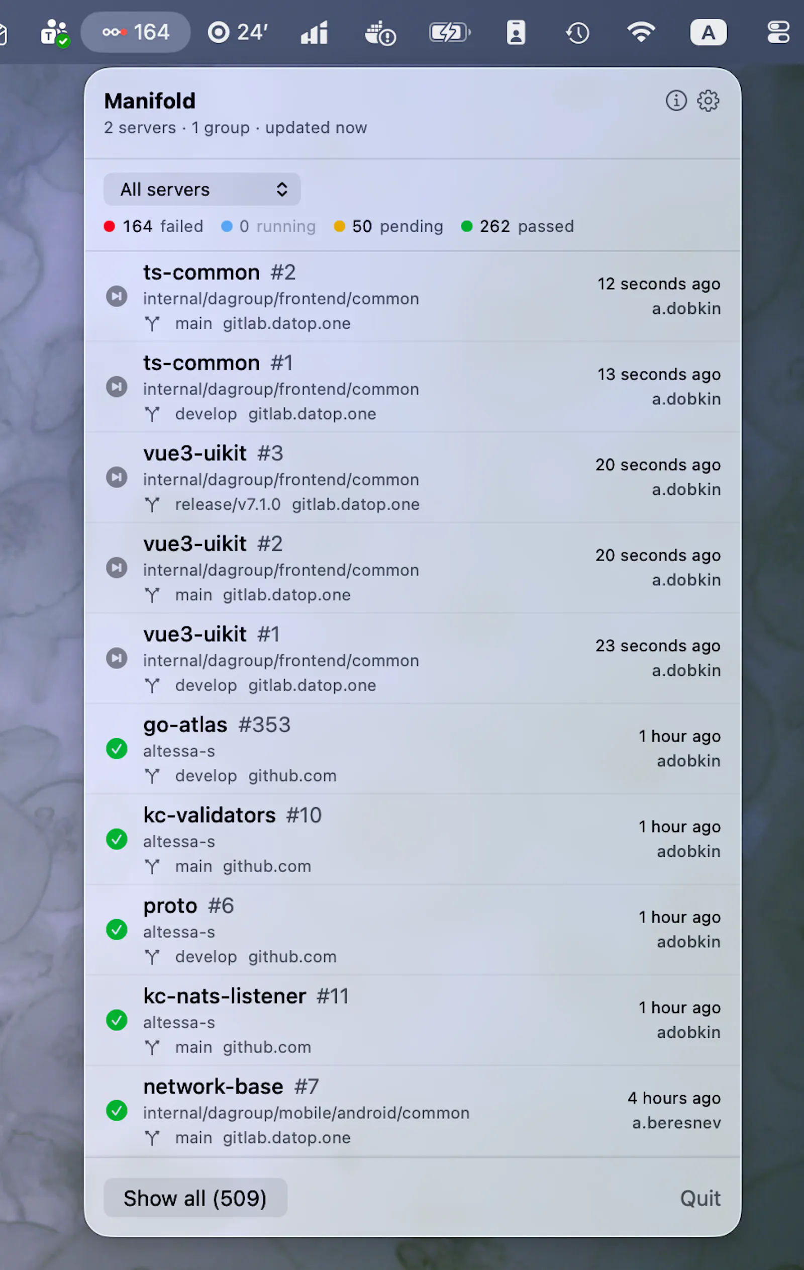 ManifoldCI — Pipelines Monitor for Mac  screenshot 2