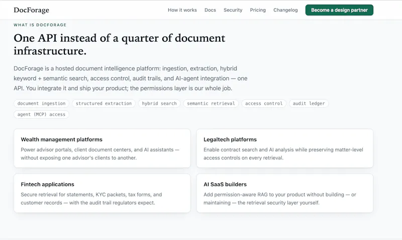 DocForage — Secure document intelligence screenshot 2