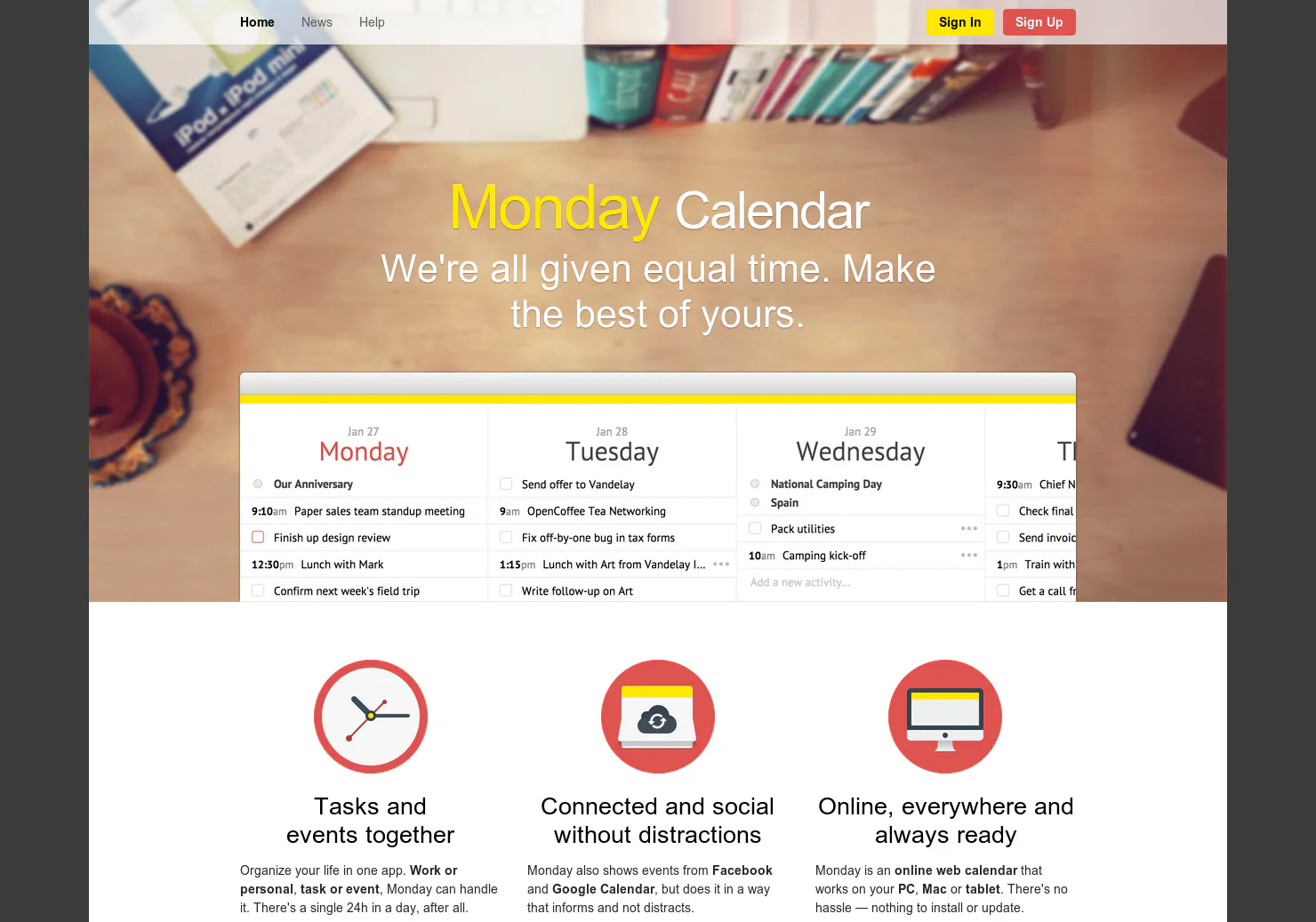 Monday Calendar