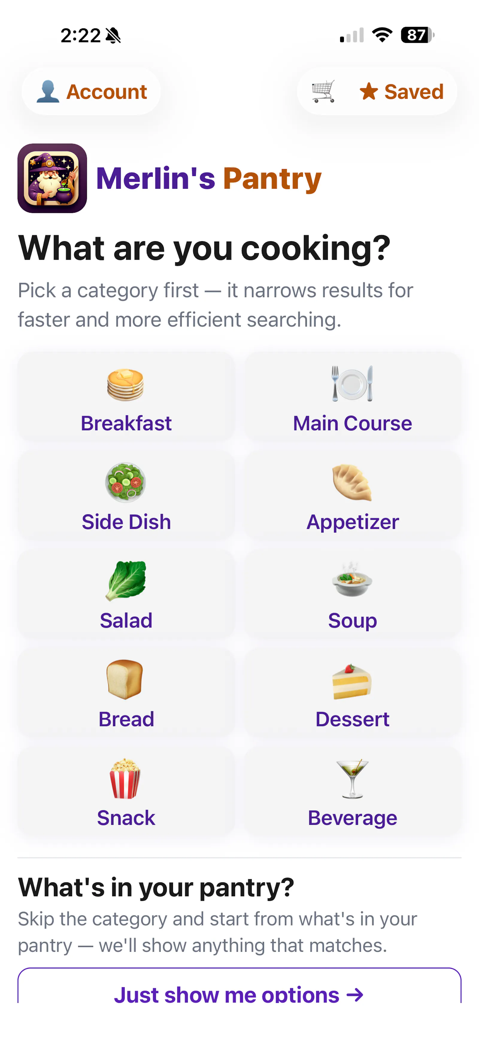 Merlin's Pantry screenshot 1