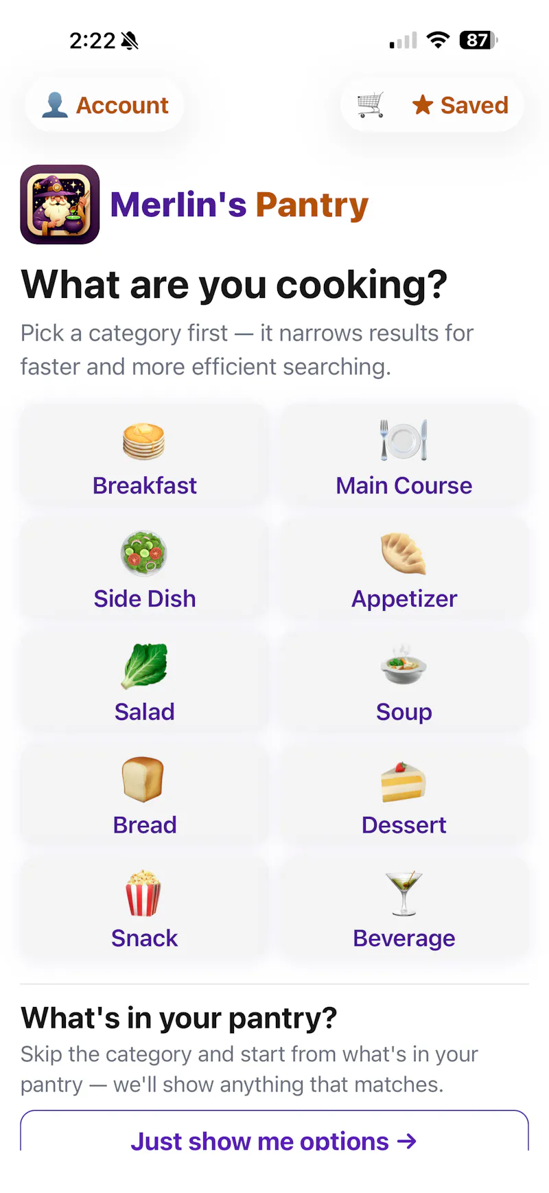 Merlin's Pantry screenshot 1