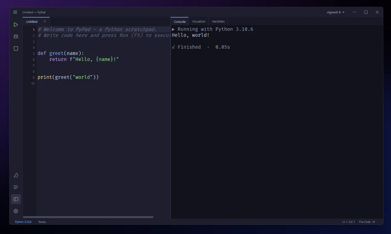 PyPad gallery image