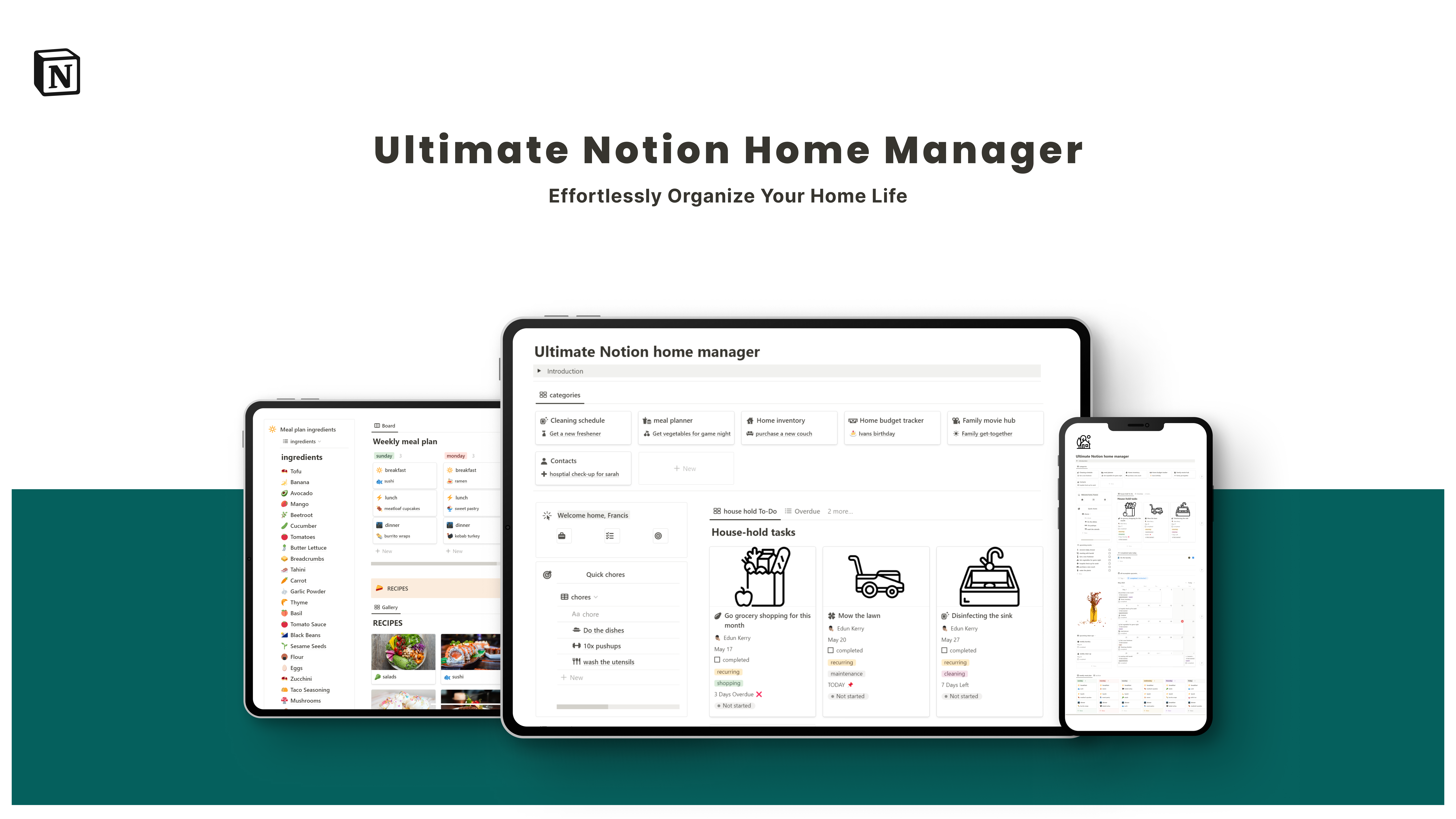 Ultimate Notion Home Manager - Rivoluzionare il modo in cui gestisci la tua casa con nozione media 6