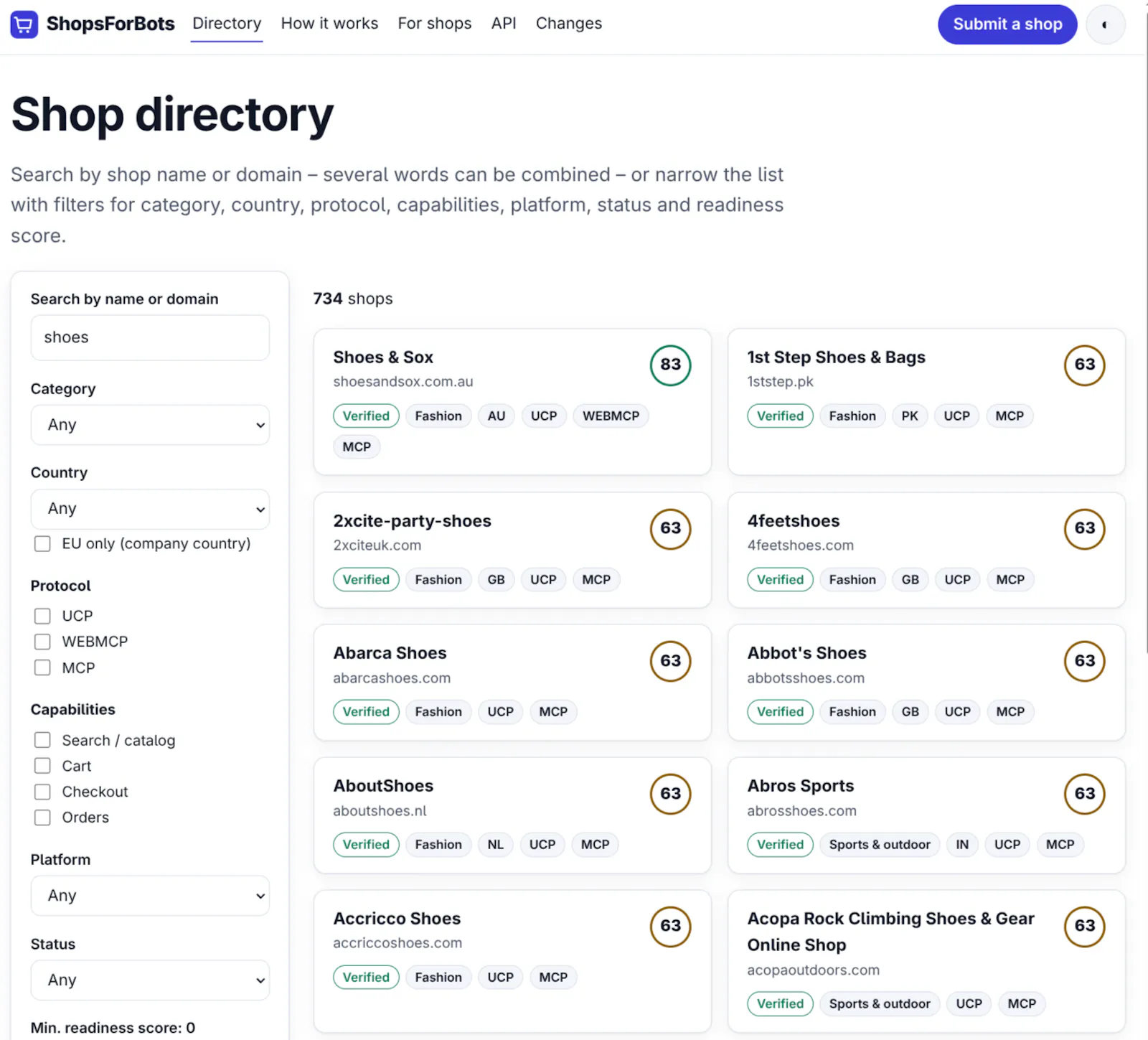 ShopsForBots screenshot 3