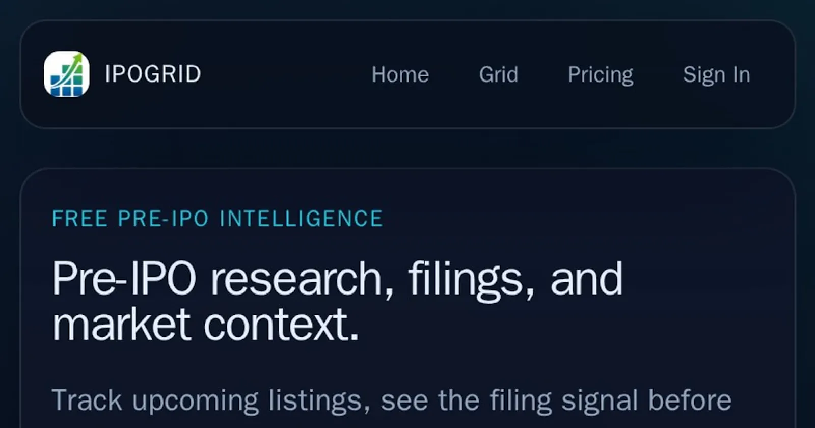 IPOGrid screenshot 1