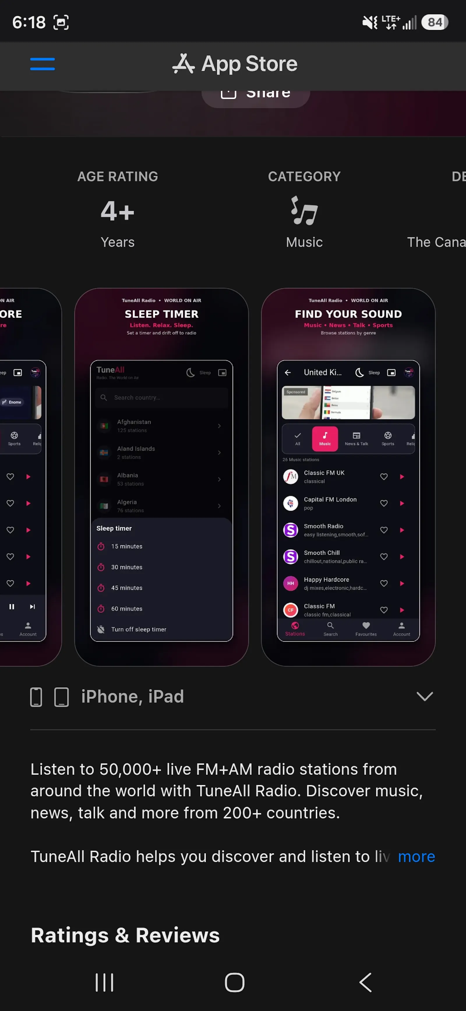 TuneAll Radio screenshot 1