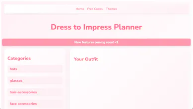 Dress to Impress Planner gallery image