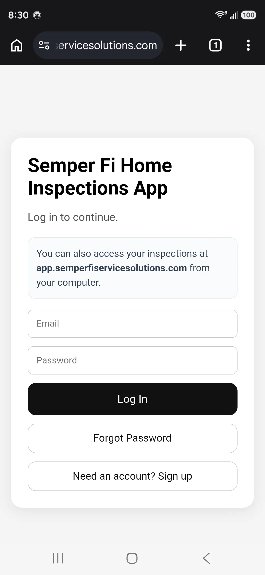 Semper Fi Home Inspection screenshot
