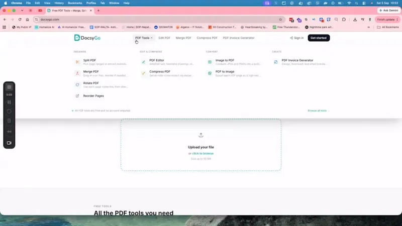 Free PDF Tools screenshot 1 (video preview)
