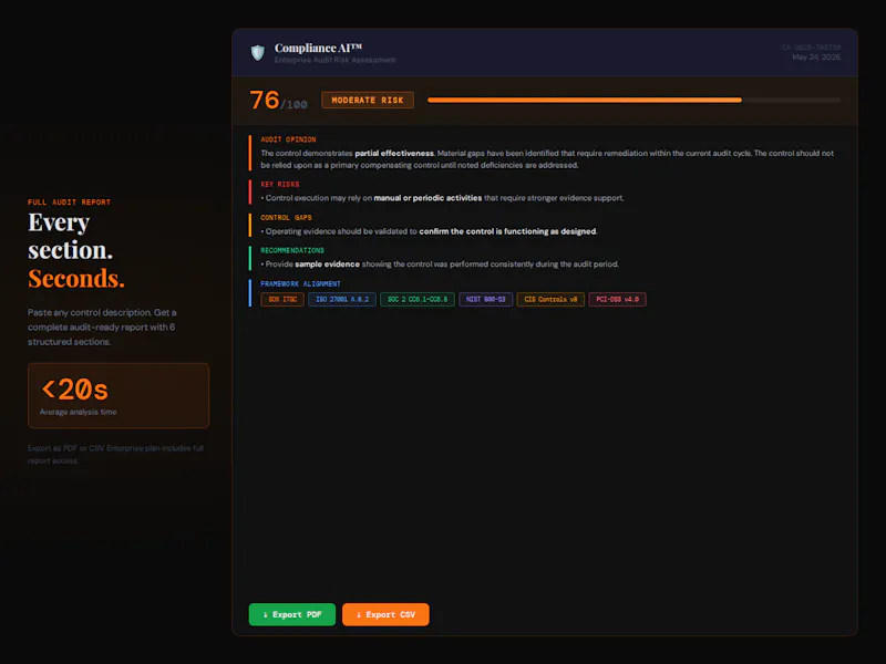 Compliance AI screenshot 2