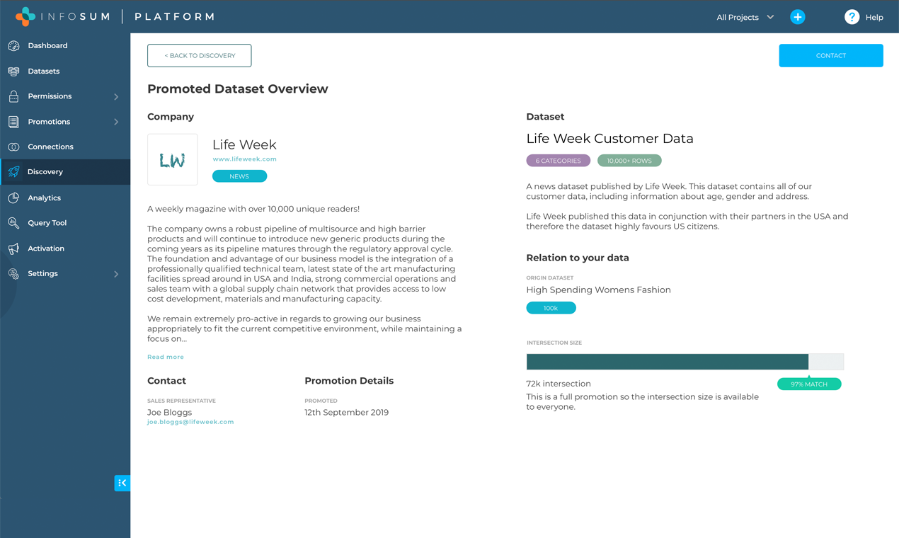 InfoSum Discovery gallery image