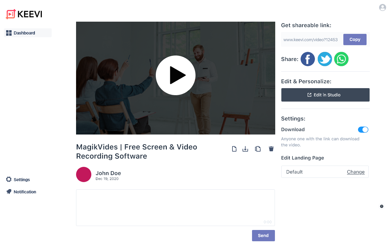 Simple screen + webcam recording gallery image