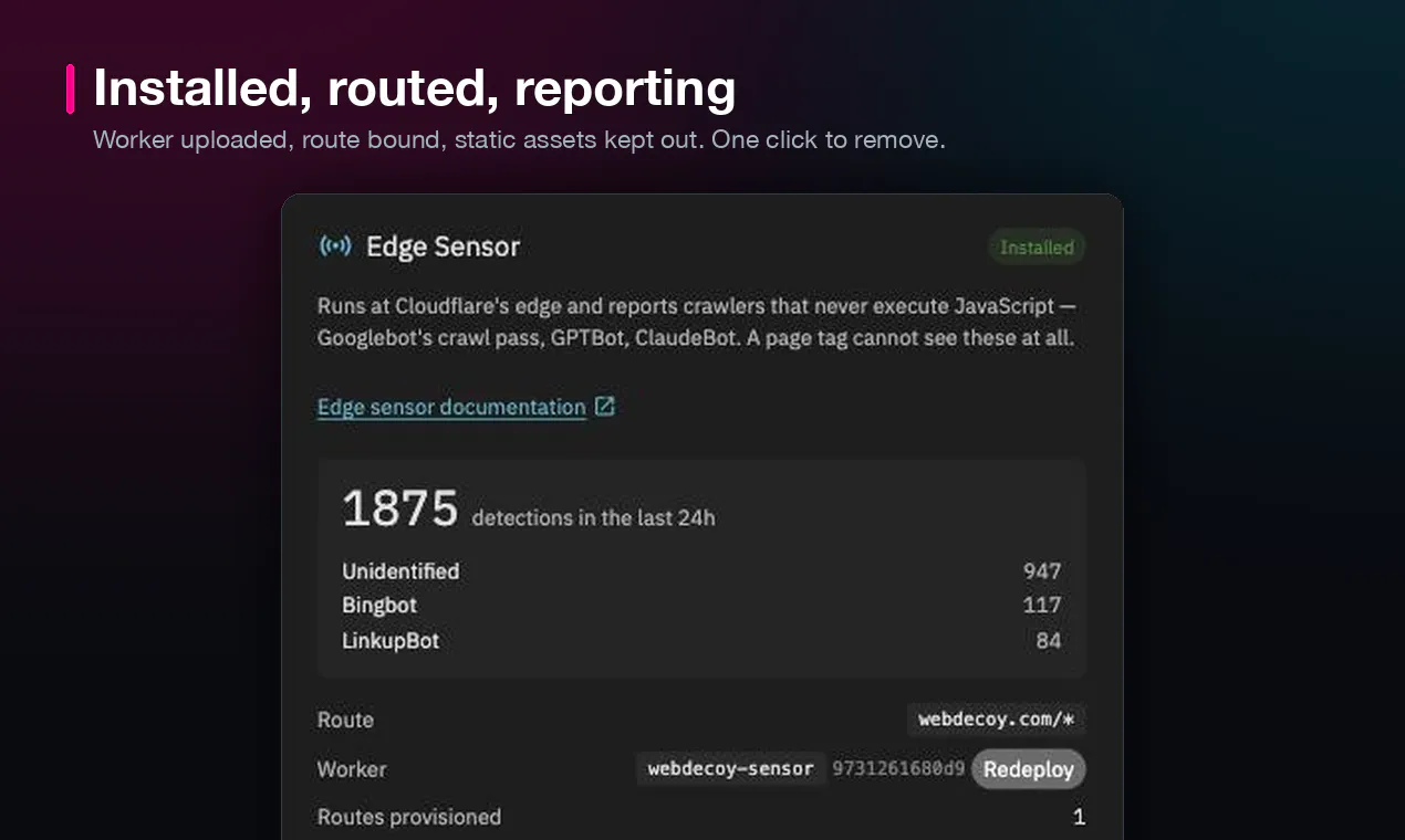 WebDecoy for Cloudflare gallery image