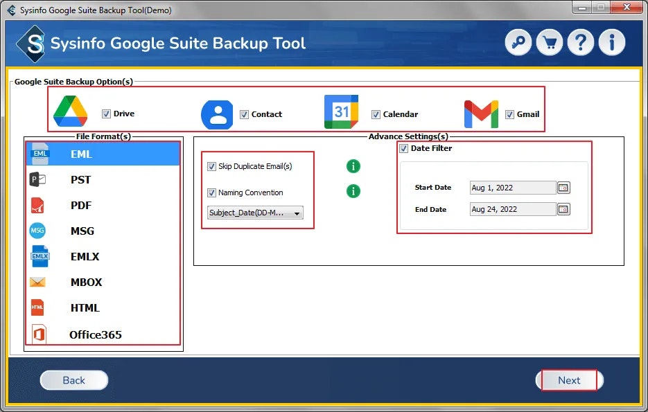 أداة النسخ الاحتياطي لـ Google Workspace media 2
