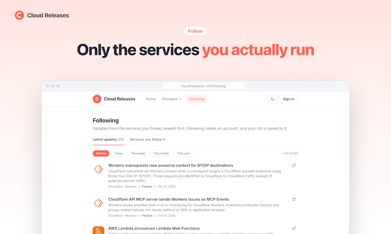 Cloud Releases screenshot 3