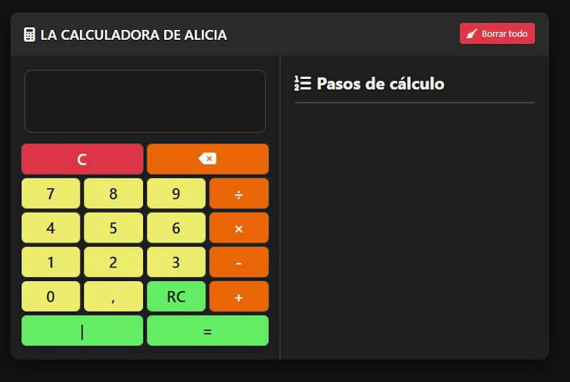 calculadora alicia screenshot 2