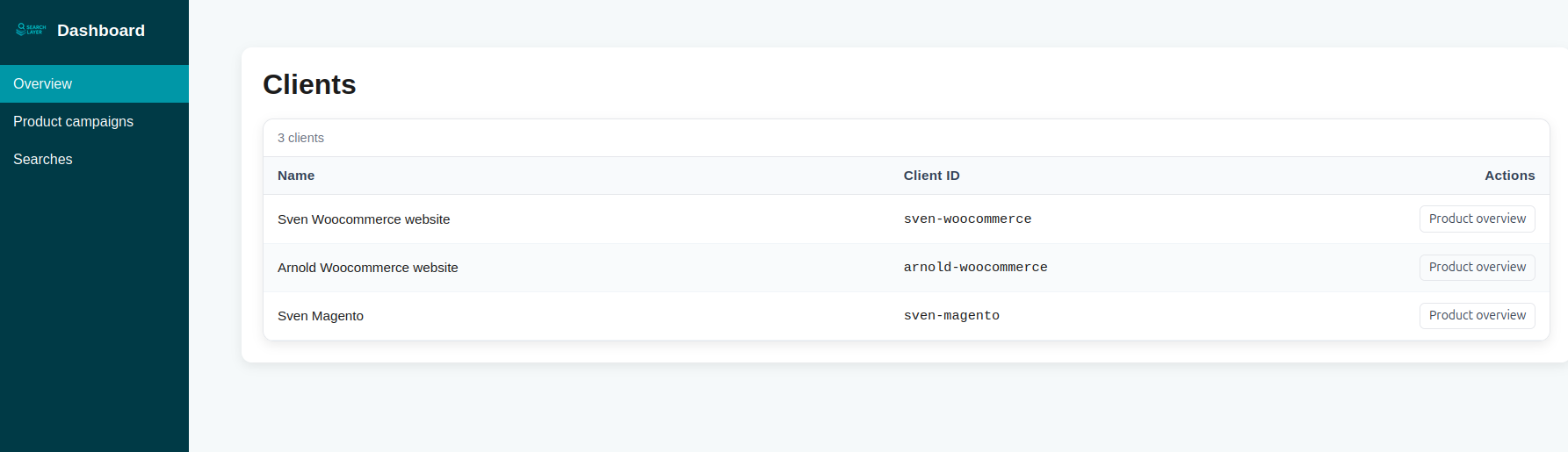 SearchLayer - Main product screenshot demonstrating key features and user interface