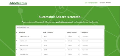 Ads.txt Generator For Publishers gallery image