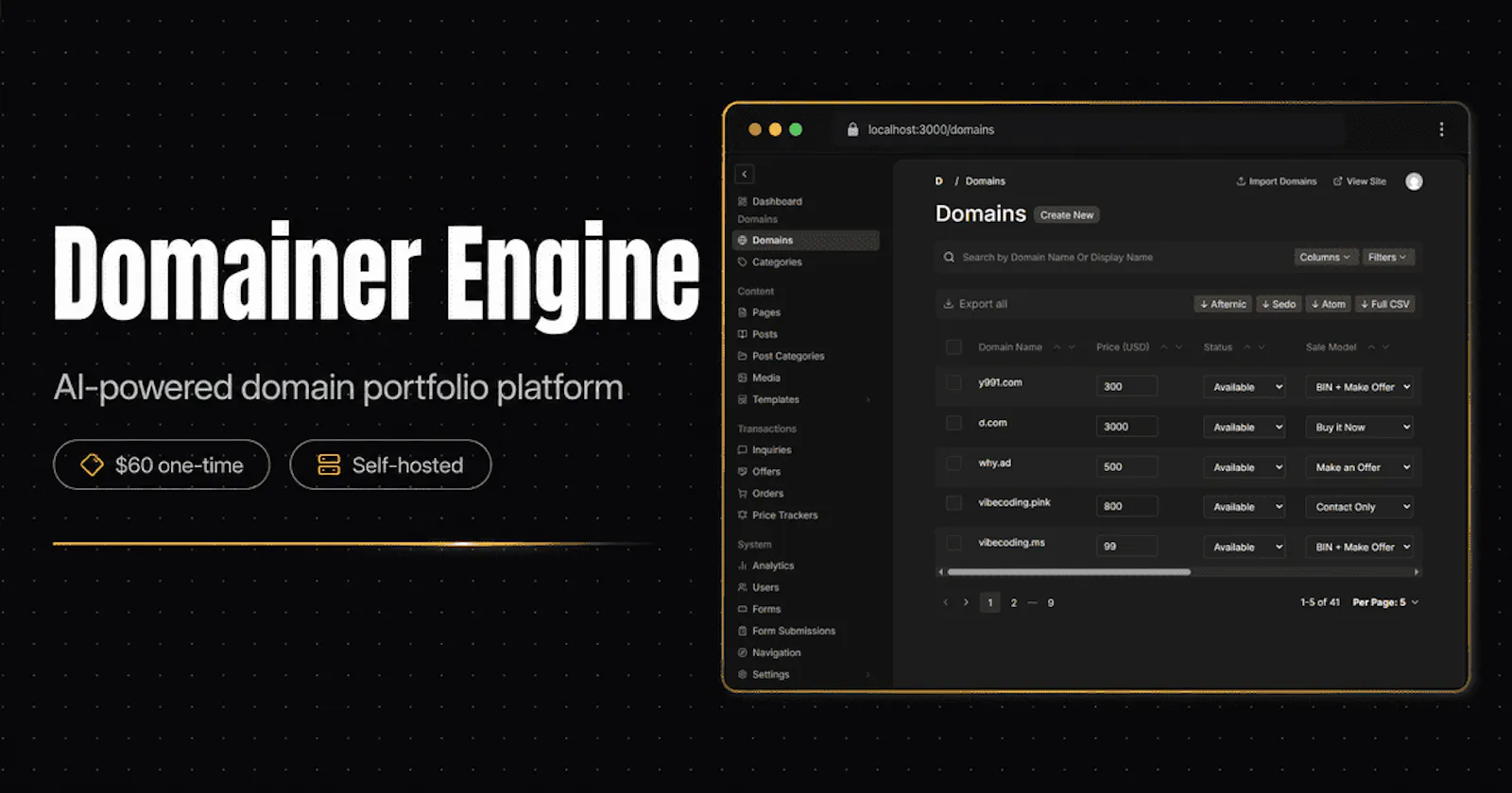 Domainer Engine screenshot 1