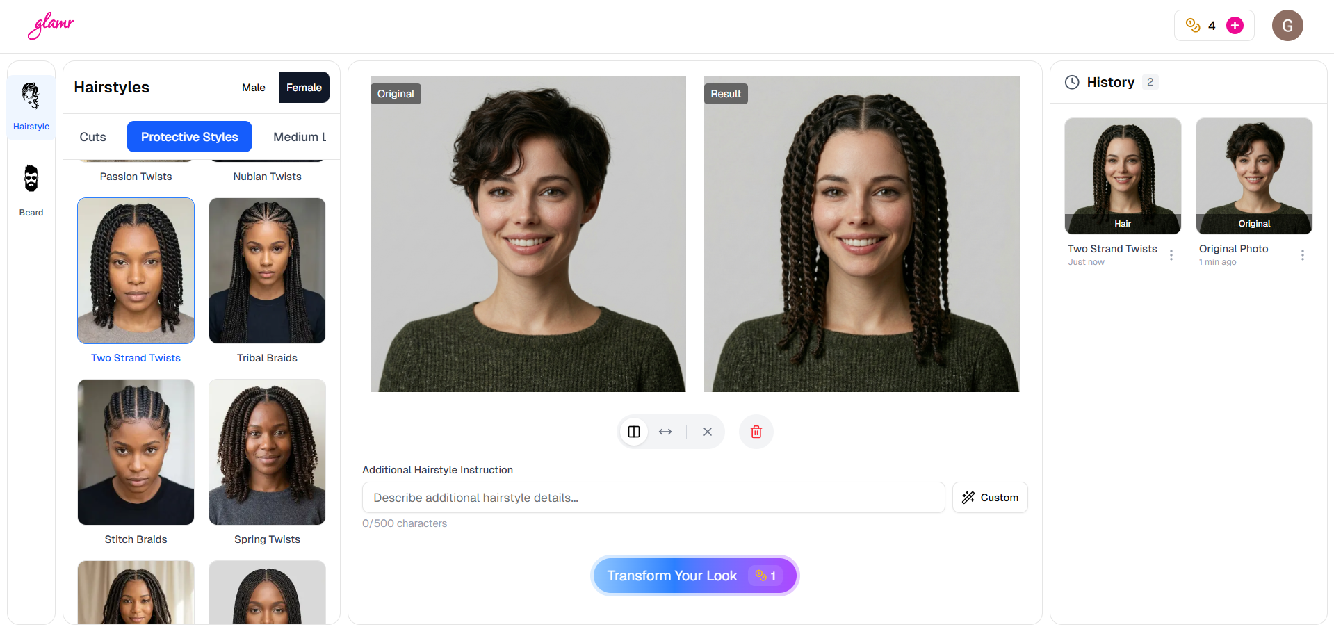 GLAMR - Screenshot 3 showing product features and functionality