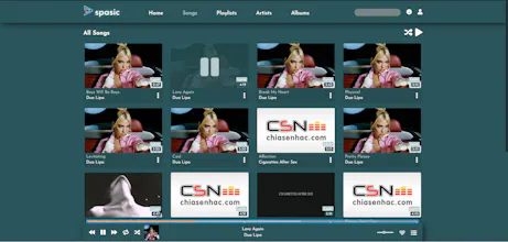 Private music streaming web gallery image