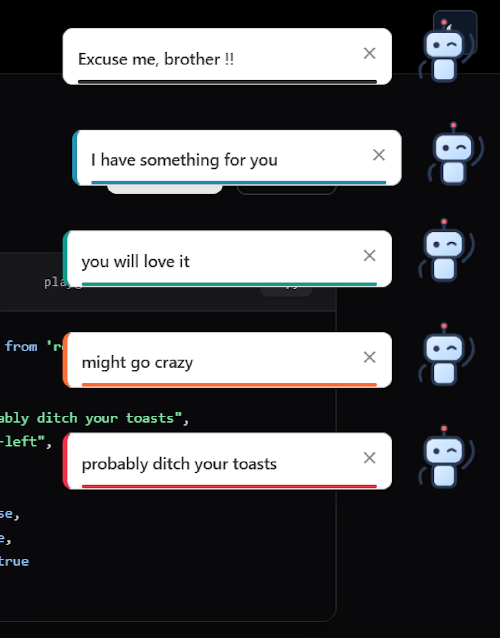 robot-toast screenshot 4