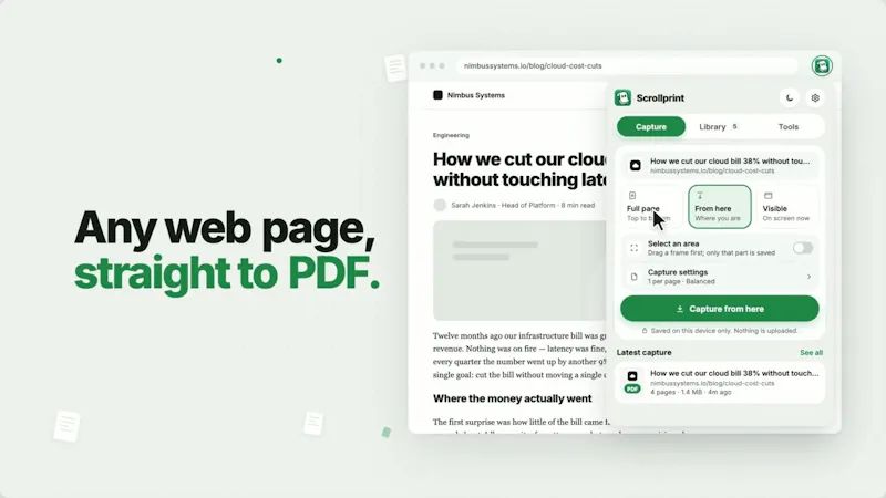 Scrollprint screenshot 1 (video preview)