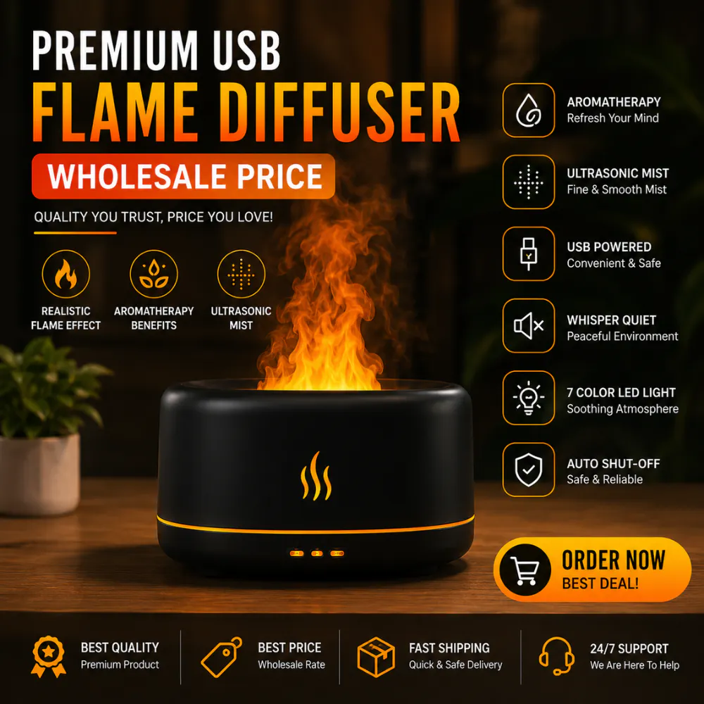 Flame Aroma Humidifier Wholesale Price.