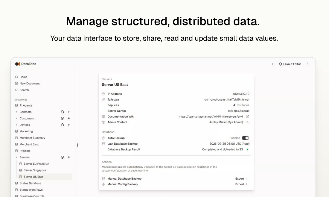 DataTabs gallery image