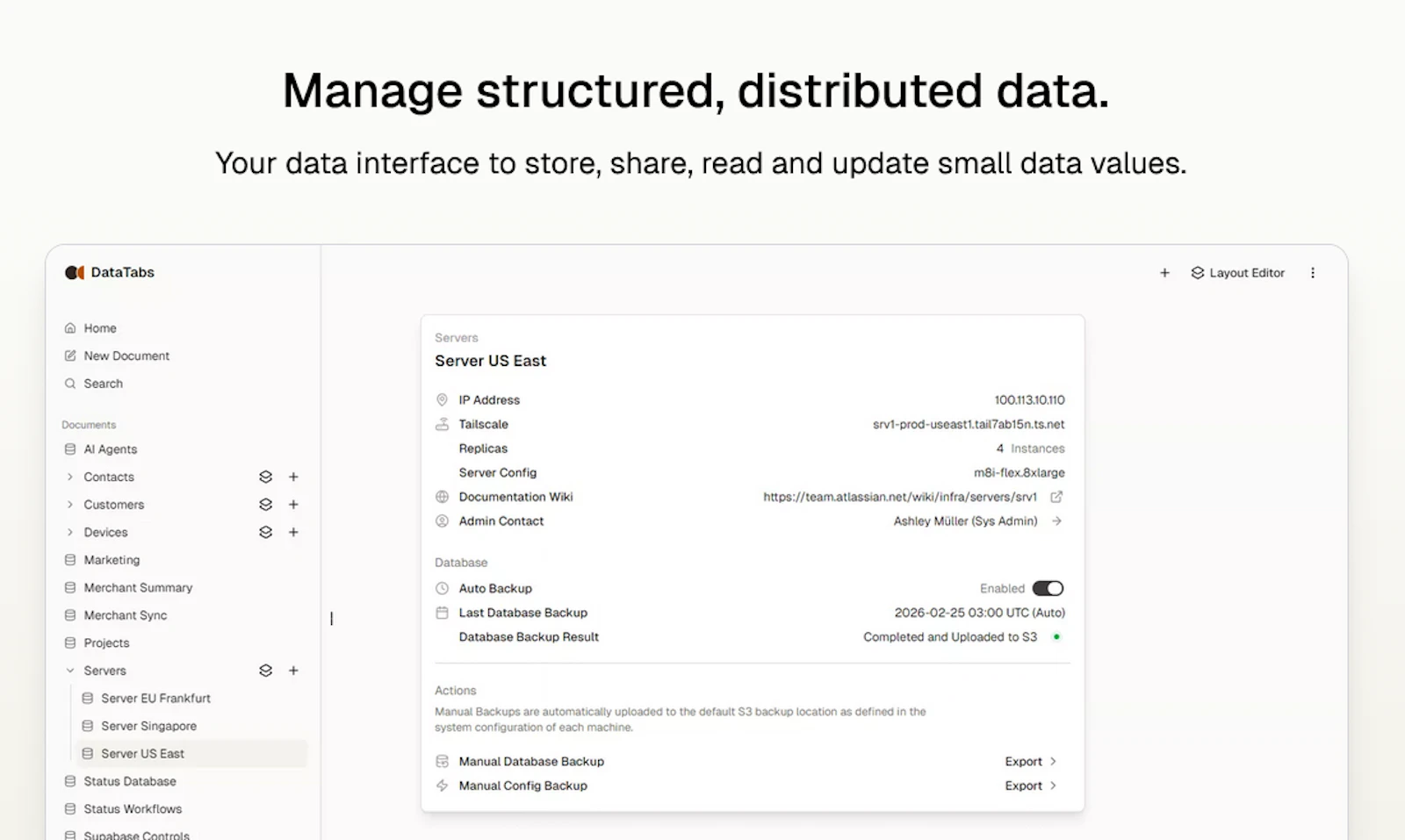 DataTabs screenshot 1