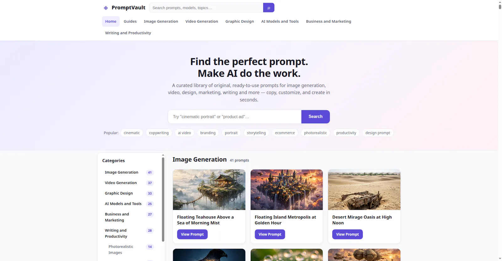 PromptVault AI Prompt Library screenshot 3