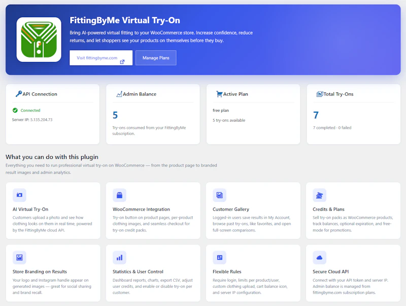 FittingByMe WordPress Plugin screenshot 8