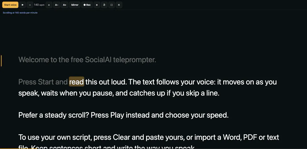 SocialAI Teleprompter gallery image