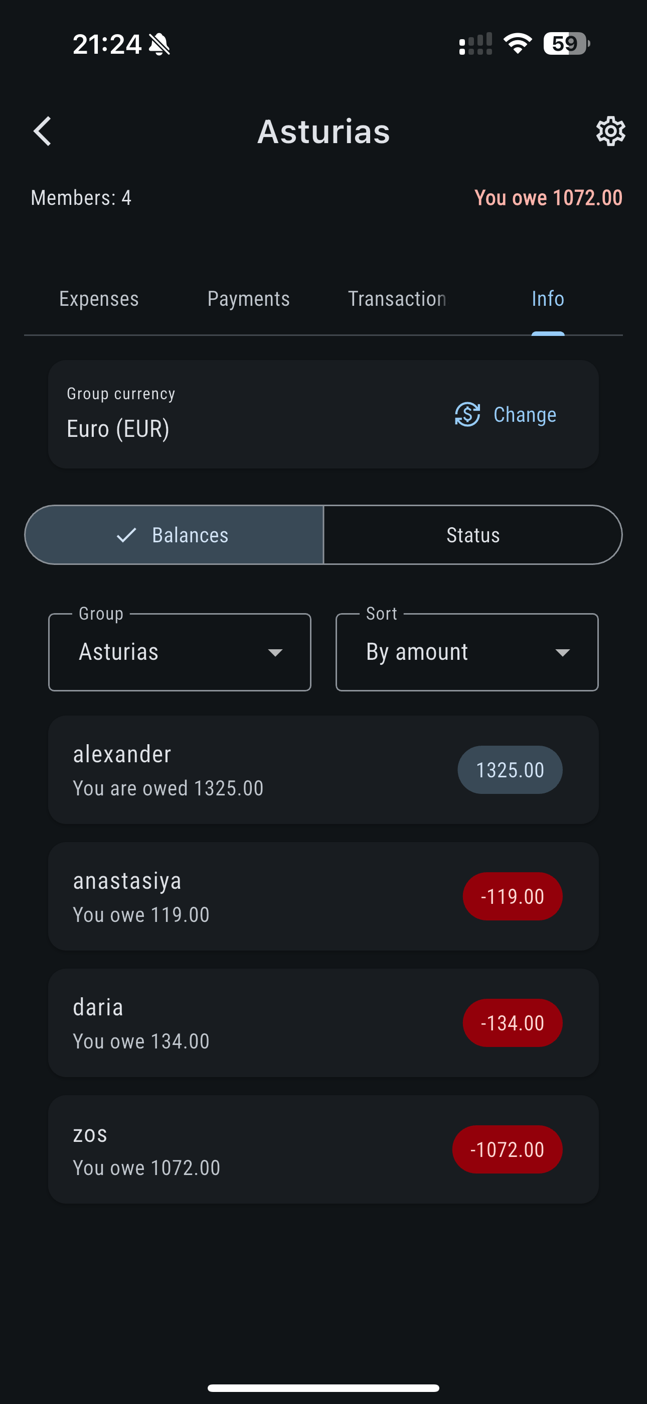 Splitto - minimalistic expense splitter - Screenshot 2 preview