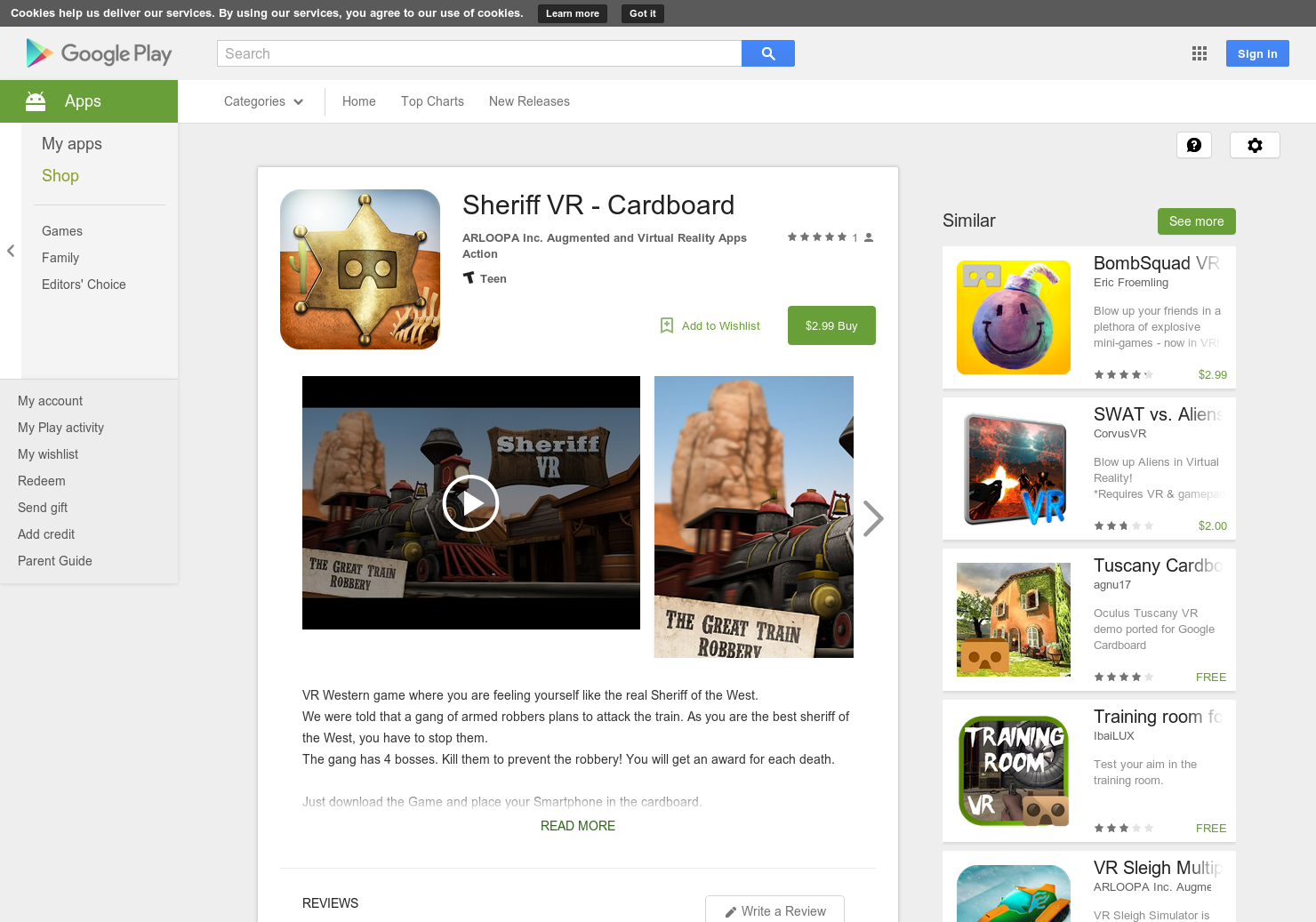 Sherrif VR gallery image