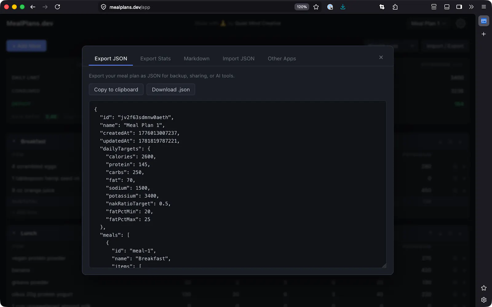 MealPlans.dev screenshot 3