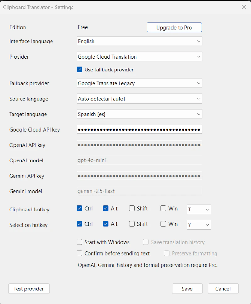 Clipboard Translator screenshot 2