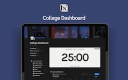 College Dashboard | Notion Template media 1