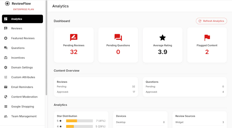 ReviewFlow screenshot 1