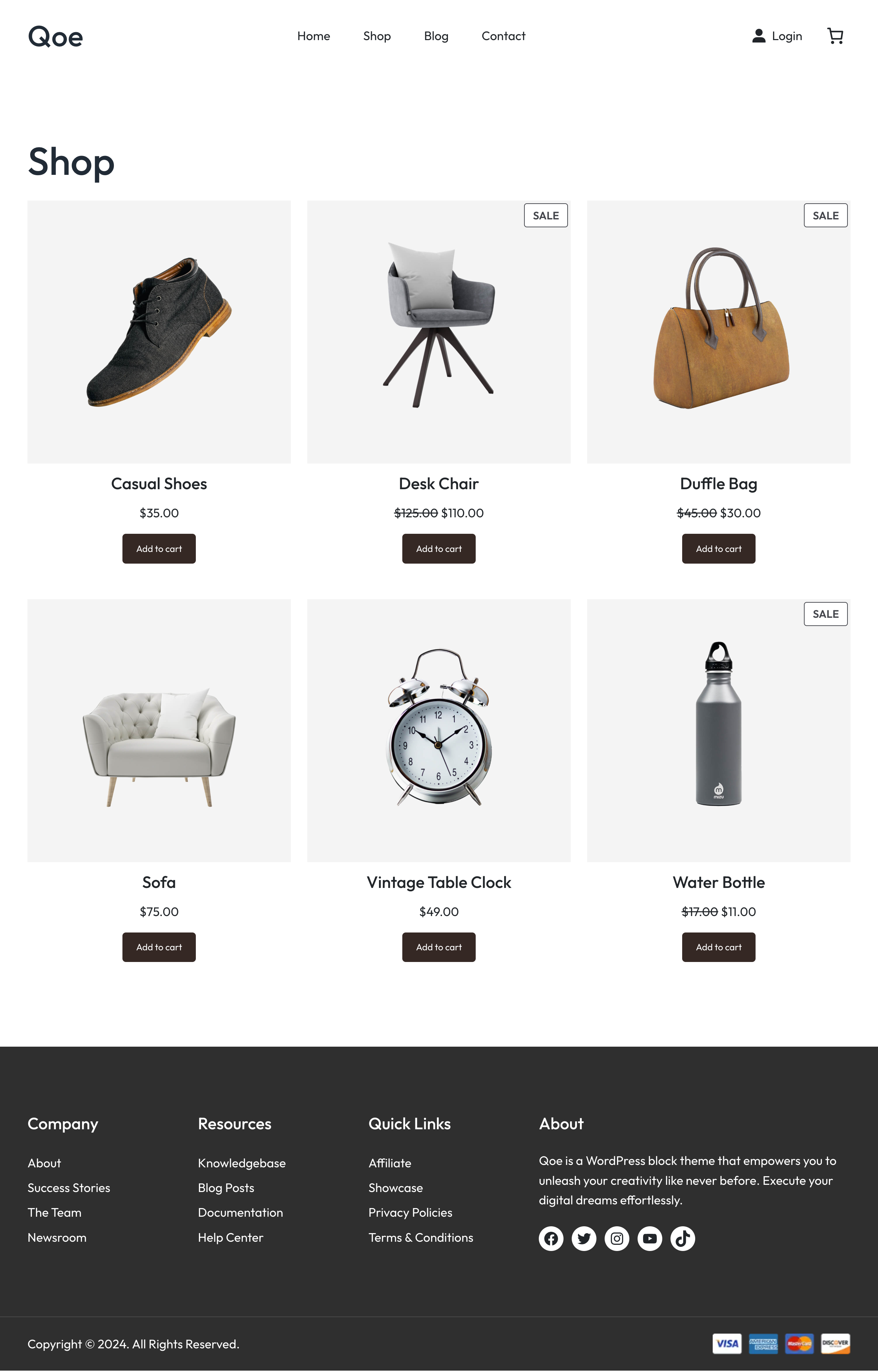 QOE - Woocommerce Block Тема медиа 2