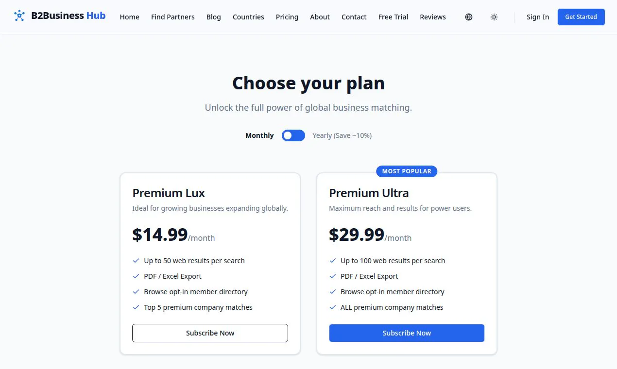 B2Business Hub screenshot