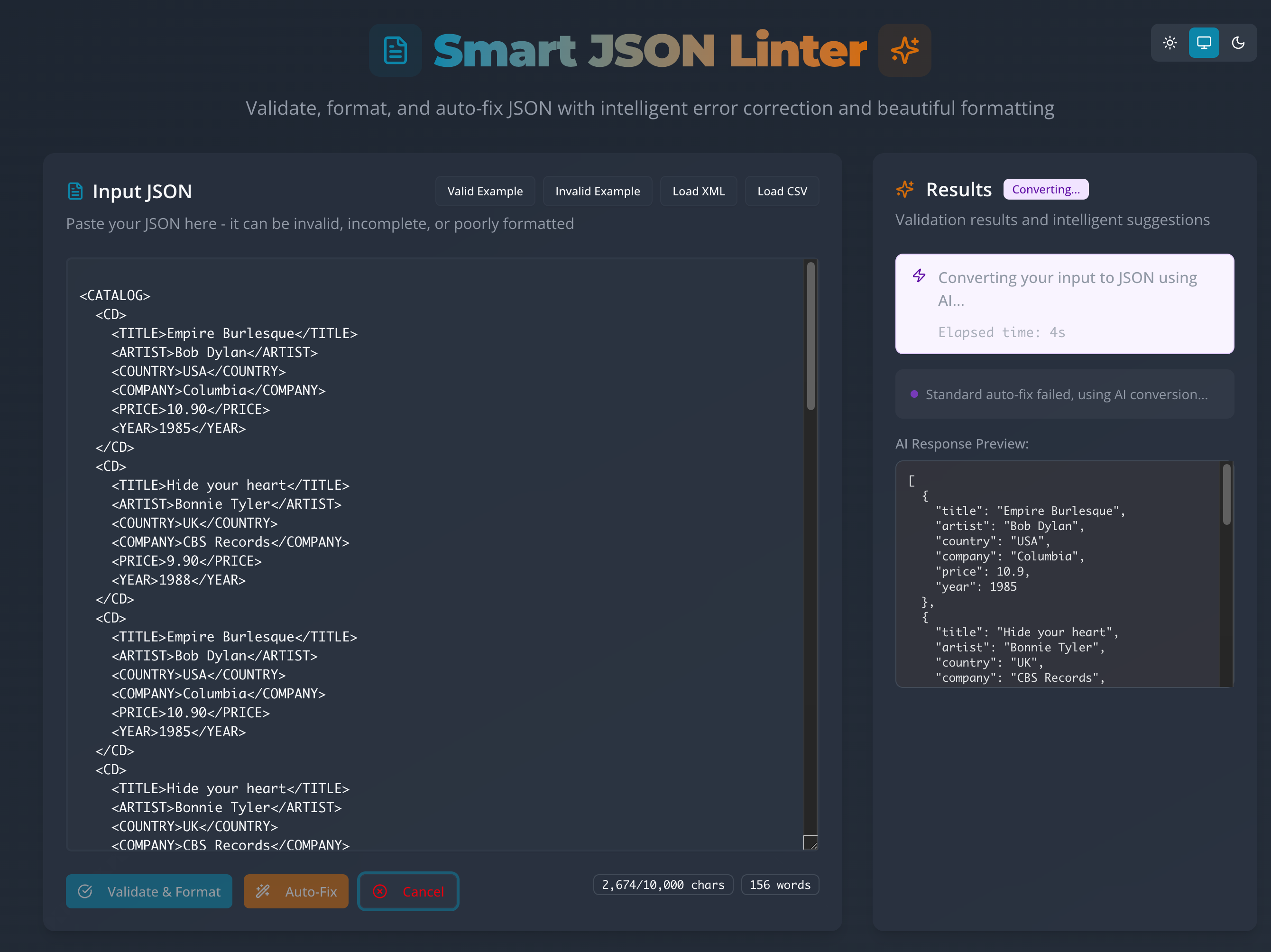 स्मार्ट JSON LINTER और फॉर्मेटर मीडिया 3