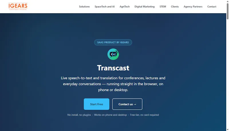 Transcast screenshot 1
