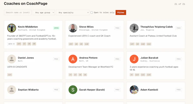 coachpa.ge screenshot 2