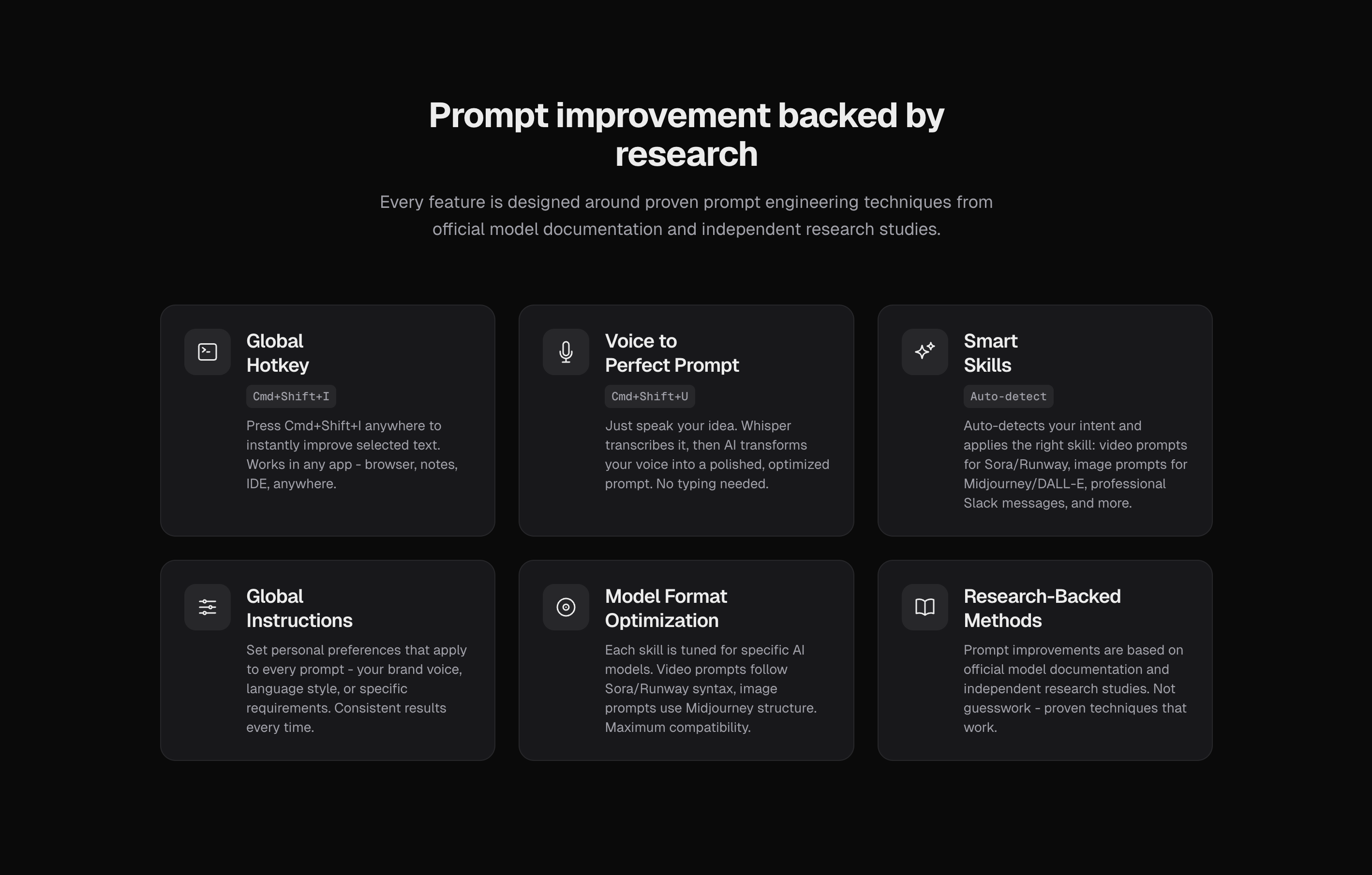 Prompt Assistant - Main product screenshot demonstrating key features and user interface