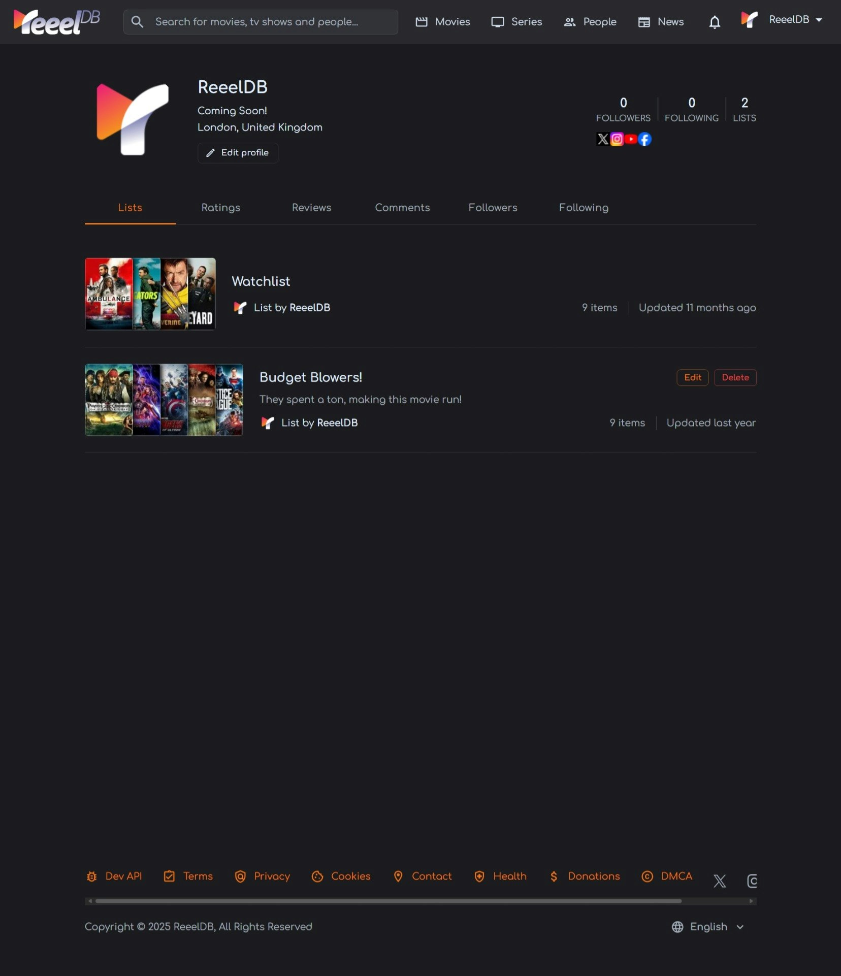 Média Reeeldb - Base de données de films, de télévision et de célébrités 7