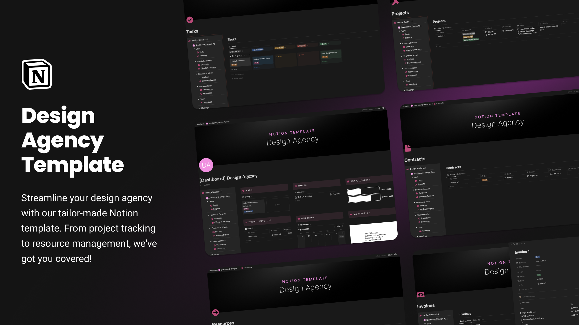 Modelo de noção da agência de design media 7