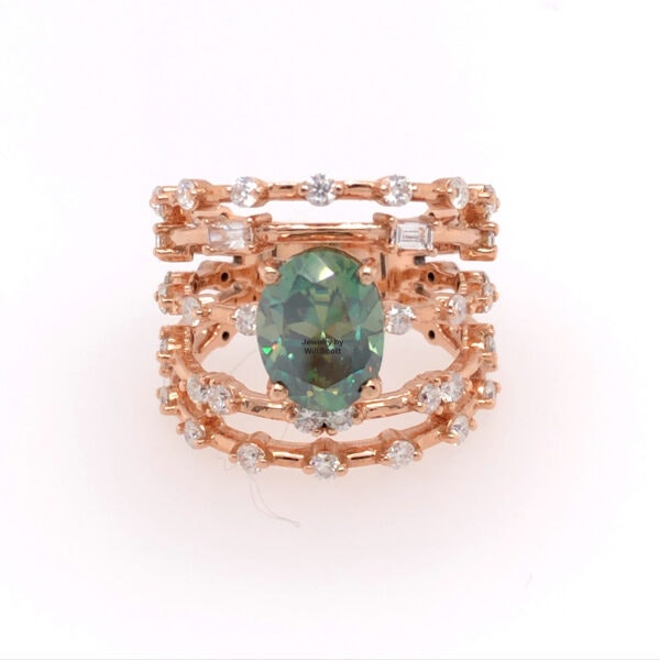 14K Rose Gold RONNI Moissanite Ring 