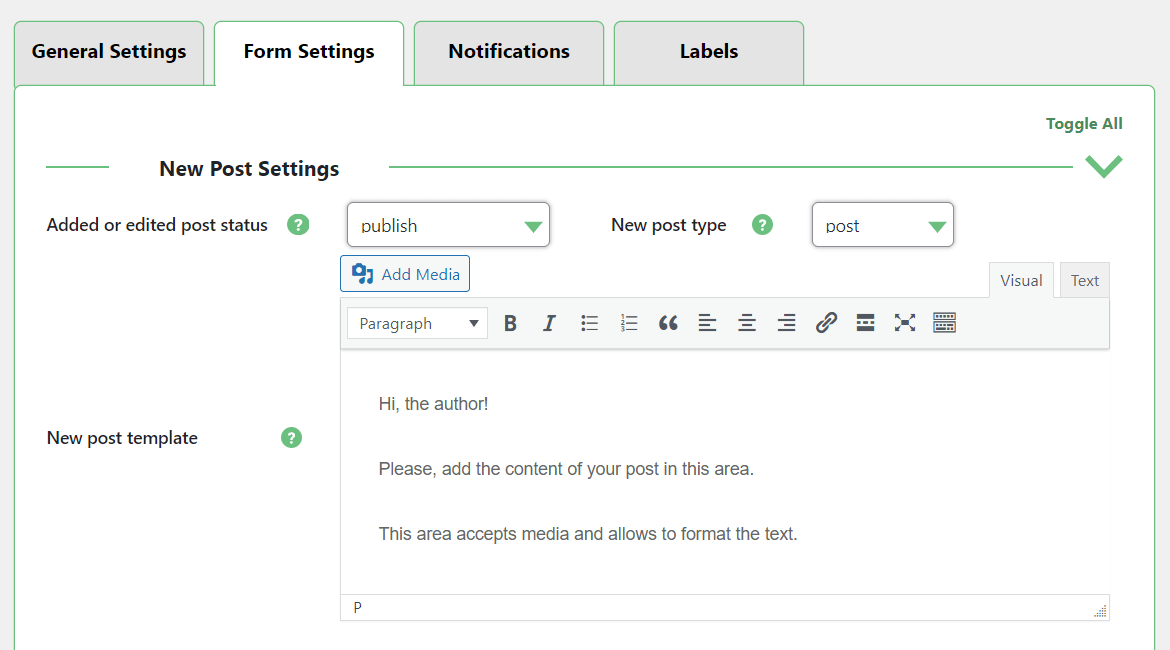 Plugin Posting Pengguna WordPress Pengguna media 4