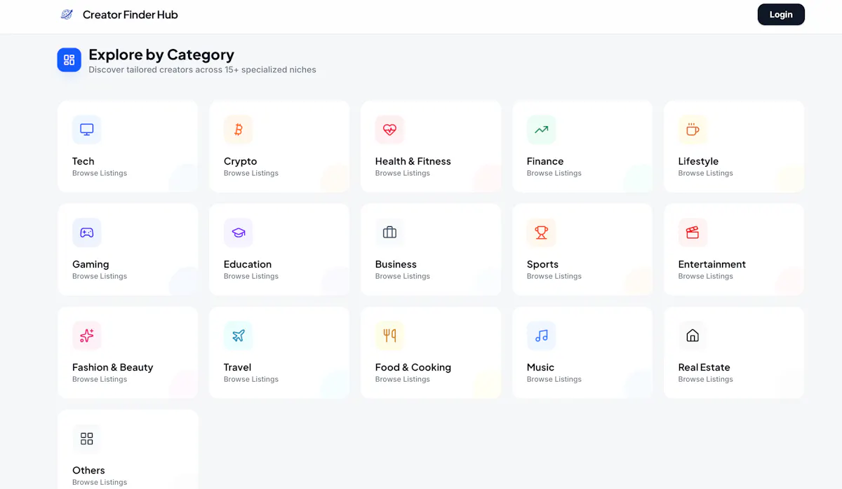 Creator Finder Hub